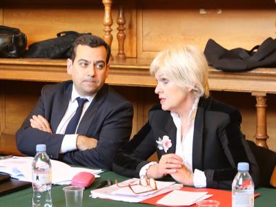 M. Ghaleh Marzban, Directeur des services judiciaires et Mme Isabelle Rome, Haute Fonctionnaire à l’égalité femmes-hommes 