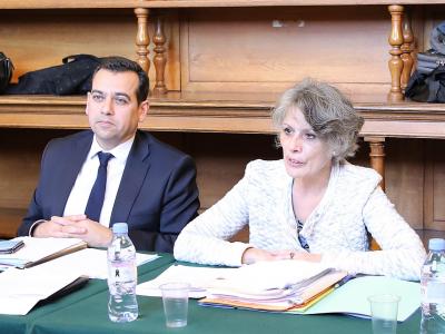 M. Ghaleh Marzban, Directeur des services judiciaires et Mme Pignon, Directrice des affaires criminelles et des grâces